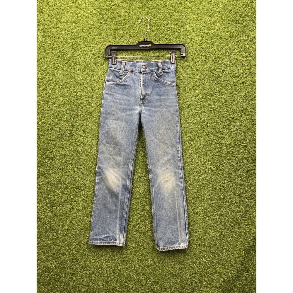 Vintage Levis Jeans Boys Size 10 Slim Relaxed Fit 550 Denim Orange Tab 22x25